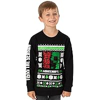 Minecraft Christmas Jumper Kids Boys Creeper TNT Flip Sequin Sweater