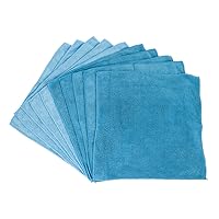Evriholder Cleaning Microfiber Cloths, 10 Count, Blue, Dark Blue
