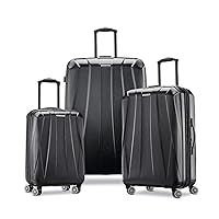 Samsonite Centric 2 Hardside Expandable Luggage with Spinners, Black, 3-Piece Set (20/24/28)