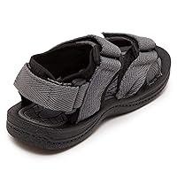 All Terrain Double Strap Sandals for Boys - Rubber Sole Amphibian Shoes for Beach, Pool, Hiking, Walking & Sports