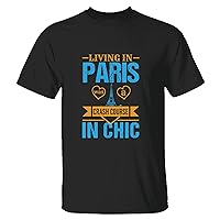 Gifting ParisThemed Style in Chic Gifts for The Fashion Aficionado Men Women Navy Black Multicolor T Shirt