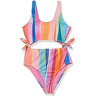 Hobie Girls Cutout One Piece Swimsuit