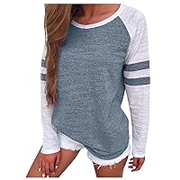 Christmas T Shirts for Women Loose Fit Scoop Neck Long T Shirt Uniform Push-Up Womens Dressy Tops and Blouses