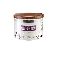 by Candle-Lite Company Scented Wild Fig & Tobac 3-Wick Jar Candle, 14.75 oz, Off White