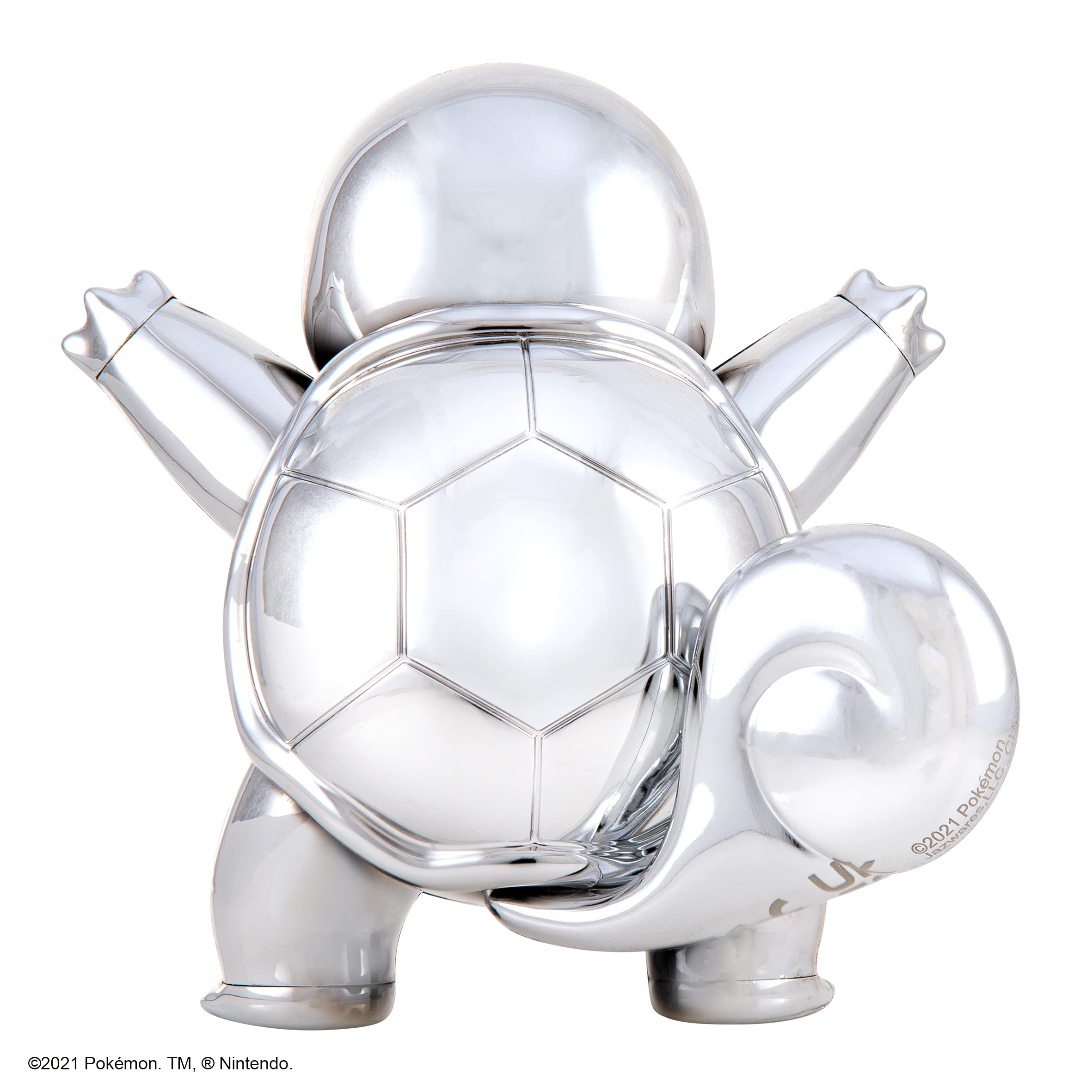 Pokemon 25th Celebration 3-inch Silver Squirtle #2 Figure Fan Must Have Toy - Officially Licensed 25th Anniversary Product from Jazwares