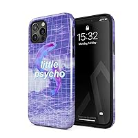 Compatible with iPhone 12 Pro Max Case Little Psycho Kawaii Stay Weird Mesh Trippy PSY Psychedelic Acid Trip Ocean Sea Heavy Duty Shockproof Dual Layer Hard Shell + Silicone Protective Cover