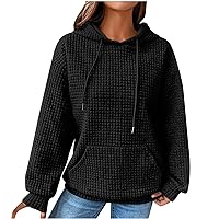 Baggy Shirts For Women Hoodies Long Sleeve Casual Solid Drawstring Hoodie Sweatshirts For Women Pullover With Pockets
