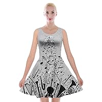 PattyCandy Womens Sexy Drapey Flare Holiday Party Dress Floral & Unicorn Prints Velvet Skater Dress,XS-5XL