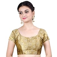 Chandrakala Gold Blouses for Women sarees,Readymade (B113)