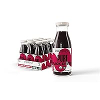 Pomona Organic Pure Black Cherry Juice, Cold Pressed Organic Juice, Non-GMO, No Sugar Added, Not from Concentrate, Gluten Free, Kosher Certified, Preservative Free 8.4 Ounce (Pack of 12),