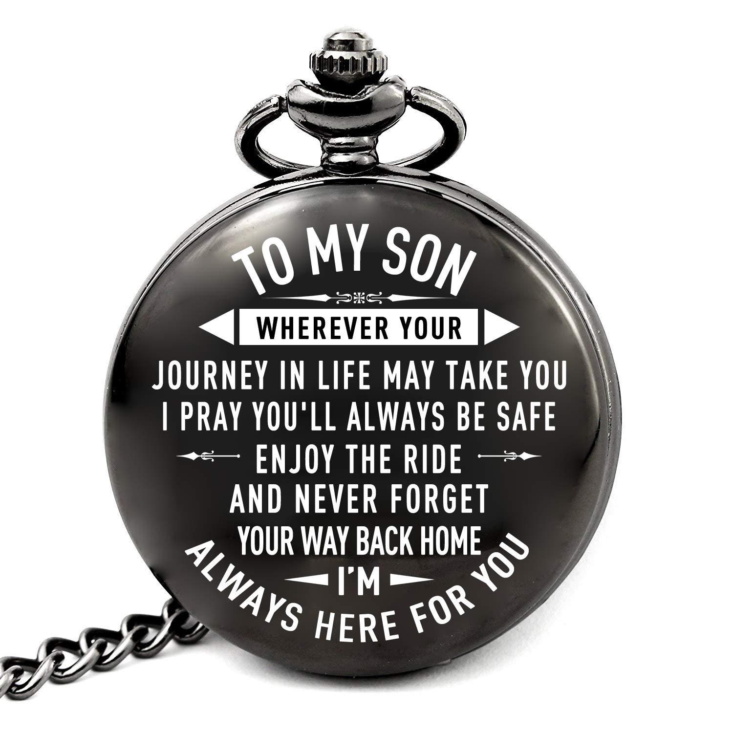 levonta Gifts for Men Husband Son Brother Grandson Dad, Personalized Pocket Watch Gift for Him