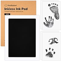 1-Pack Inkless Hand and Footprint Kit - Ink Pad for Baby Hand and Footprints - Dog Paw Print Kit,Dog Nose Print Kit - Baby Footprint Kit, Clean Touch Baby Handprint Kit, Mother's Day Gift(Jumbo)