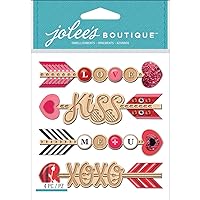 Jolees Boutique Dimensional Stickers, Heart Arrows