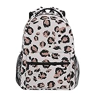 ALAZA Pink Leopard Glitter Gepard Cheetah Junior High School Bookbag Daypack Laptop Outdoor Backpack