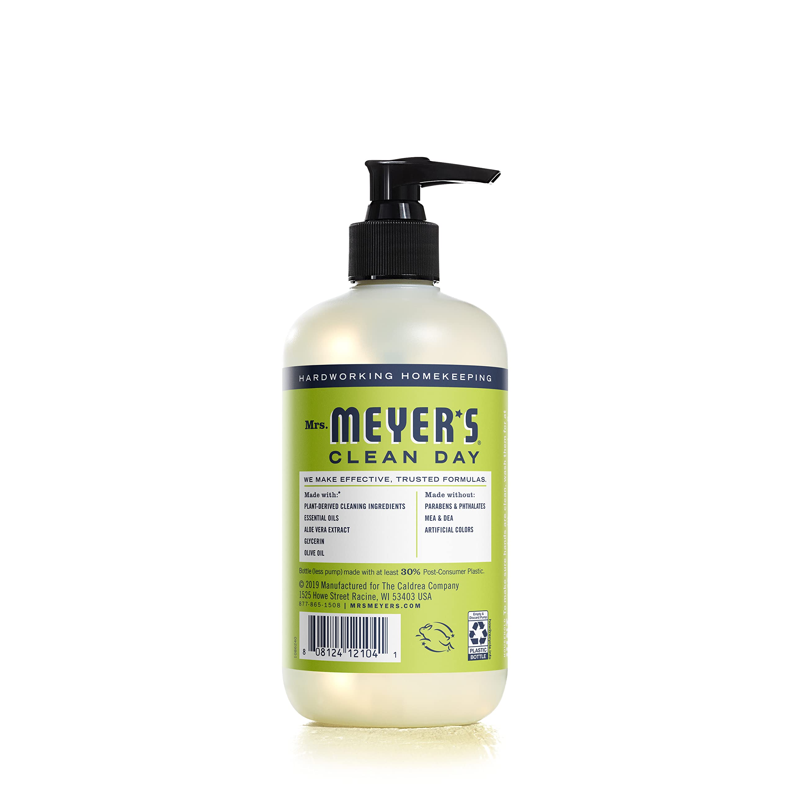 Mrs. Meyer's Hand Soap, Made with Essential Oils, Biodegradable Formula, Lemon Verbena, 12.5 fl. oz