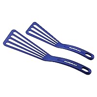 Rachael Ray Kitchen Tools and Gadgets Nylon Cooking Utensils / Spatula / Fish Turners - 2 Piece, Blue, 10