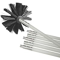 Deflecto DVBRUSH12K/6 Dryer Duct Cleaning Kit, Lint Remover, Extends Up to 12 Feet, Synthetic Brush Head, Use with or Without a Power Drill, accessory, Computer
