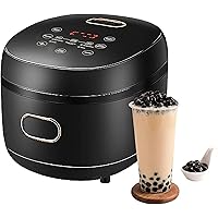 5L Fully Automatic Cooker, Commercial Pot Touchscreen Pearl Tapioca Taro Balls Cooker for Tea & Bubble Tea & Milk Tea