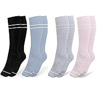 Kindred Bravely Maternity Socks 4-Pack Bundle | Graduated Compression Socks for Circulation Pregnancy Travel (Small)