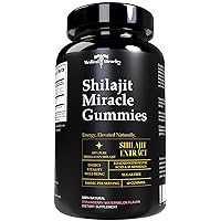 Shilajit Gummies - 1000mg Pure Himalayan Extract w/Fulvic Acid, Vegan, Sugar-Free, High Potency. Energy & Immunity Support with Over 84 Minerals. 60 Delicious Gummies