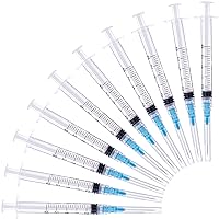 2.5ml Syringe With Needle-25g 1 Inch Needle, Disposable Individual  Package-pack Of 100