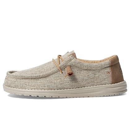 Hey Dude Wally Ascend Woven Loafer for Men, and Women - Textile Upper, Lace Detailing, Slip-On Style, and Round Toe Design