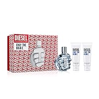 Diesel Only the Brave 3 PC Men's Fragrance Gift Set, Includes 4.2 Fl Oz Eau de Toilette + 2x 2.5 Fl Oz Shower Gel