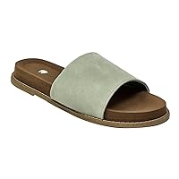 Womens Faux Leather Open Toe Footbed Sandal
