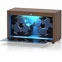 Watch Winder, Muti-Slots Automatic Watch Winders with Serenity Blue Backlight and Memory Foam Pad, 4 Rotation Modes(Adapter Not Included)