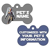 Ahsoka Tano | 2-Sided Pet Id Tag for Dogs & Cats | Personalized for Your Pet (Bone Shaped)