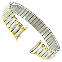 9-12mm Speidel Two Tone Stainless Curved End Expansion Ladies Watch Band 2194
