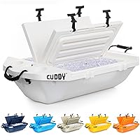 Cuddy Floating Cooler and Dry Storage Vessel – 40QT – Amphibious Hard Shell Design - Multiple Color Options