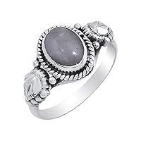 Natural Rose Quartz 925 Sterling Silver Birthstone Promise Ring Engagement Wedding Anniversary Jewellery For Her