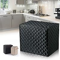 Bread Machine Cover,1Pc Bread Maker Cover,Kitchen Toaster Appliance Dust Cover,Cotton Quilted Diamond Stitching Bakeware Protector,Appliance Cover(Black)