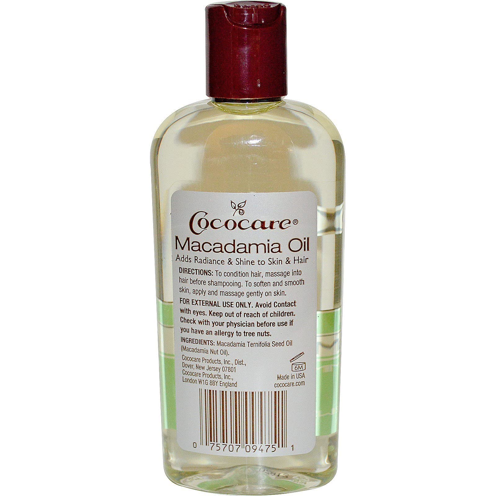 Cococare 100% Natural Macadamia Oil, 4 Oz