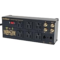 Tripp Lite Isobar Surge Protector Metal 6 Outlet ISOBAR6DBS
