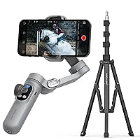 Professional Gimbal Stabilizer for Smartphone OLED Display LED Light Focus Wheel 3-Axis Gimbal Stabilizer -AOCHUAN Smart X Pro&1.7M Complete Camera Tripod