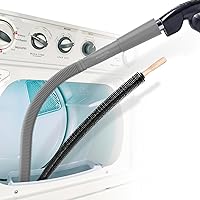 Holikme 2 Pieces Dryer Vent Cleaner Kit, Dryer Lint Vacuum Attachment and Flexible Dryer Lint Brush, Vacuum Hose Attachment Brush, Grey