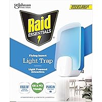 Essentials Flying Insect Light Trap Starter Kit, 2 Plug-In Devices + 2 Cartridges, Featuring Light Powered Attraction