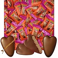 Reeses Mother’s Day Milk Chocolate Peanut Butter Hearts – Milk Chocolate and Peanut Butter Snack Size Valentine’s Day Candy – Individually Wrapped Hearts - Bulk Candy Pack (2 Pound)