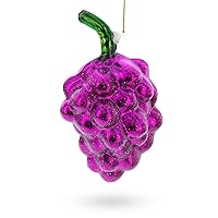 Luscious Purple Grapes - Blown Glass Christmas Ornament