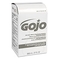 GOJO Ultra Mild Antimicrobial Lotion Soap with Chloroxylenol, 800 mL Refill (Pack of 12) - 9212-12