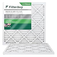 Filterbuy 11.5x11.5x1 Air Filter MERV 8 Dust Defense (2-Pack), Pleated HVAC AC Furnace Air Filters Replacement (Actual Size: 11.50 x 11.50 x 1.00 Inches)