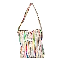 Fashion Rainbow Tote Bag,Tote Shoulder Bag for Women Casual Comfortable Market Groceries School Books Travel