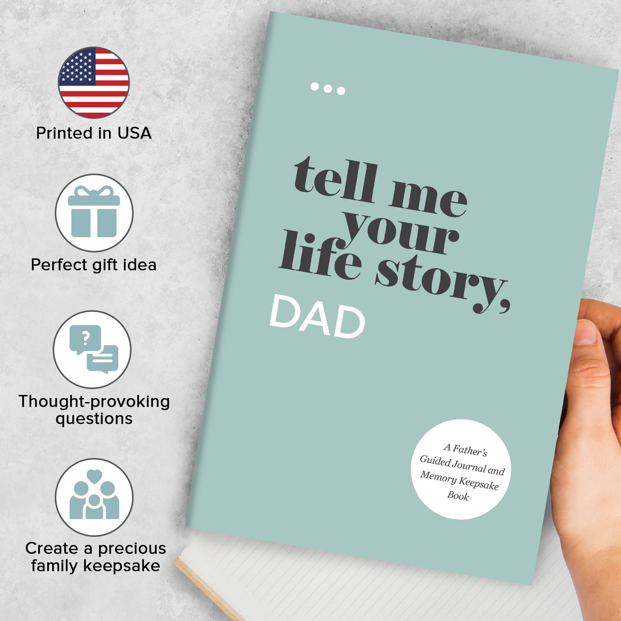 Tell Me Your Life Story, Dad: A Father’s Guided Journal and Memory Keepsake Book (Tell Me Your Life Story® Series Books)