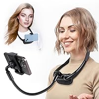 Cell Phone Stand, Neck Cell Phone Holder, Hand Free Flexible Gooseneck Phone Holder for Bed, Neck Phone Holder POV/Vlog Selfie Mount, Universal Multi-Functional Phone Stand for 4.7''-6.7'' Phone