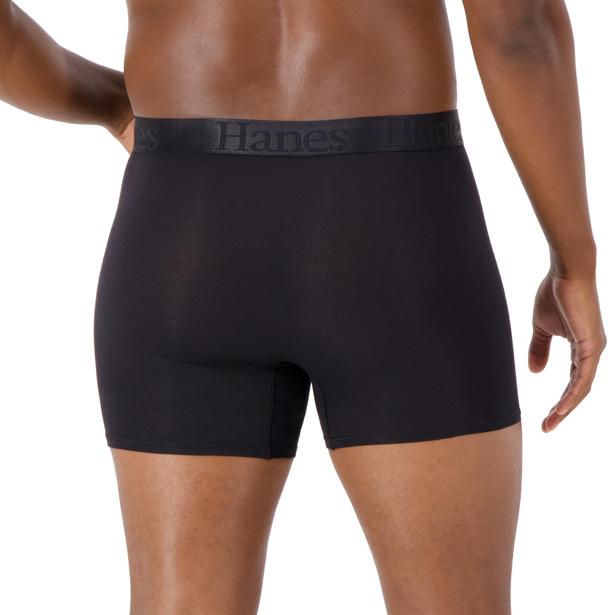 Hanes Men's Originals SuperSoft Boxer Briefs & Trunks, SuperSoft Bamboo from Viscose Underwear, 3-pack