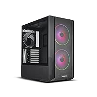 Lian Li Lancool 216 Mid-tower case with high cooling performance - Includes dual front 160MM PWM fans and 1 rear 140MM PWM fan - Airflow focused - Up to 10 fans (LANCOOL 216R-X BLACK)