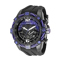 Invicta Men's Marvel 52mm Silicone Quartz Watch, Black (Model: 35121)