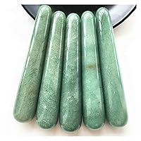 XN216 5pcs Natural Green Aventurine Polished Massage Wand Health Relaxation Crystal Stick Natural Stones and Minerals Natural